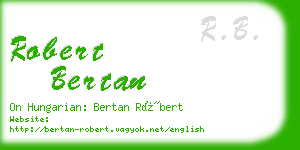 robert bertan business card